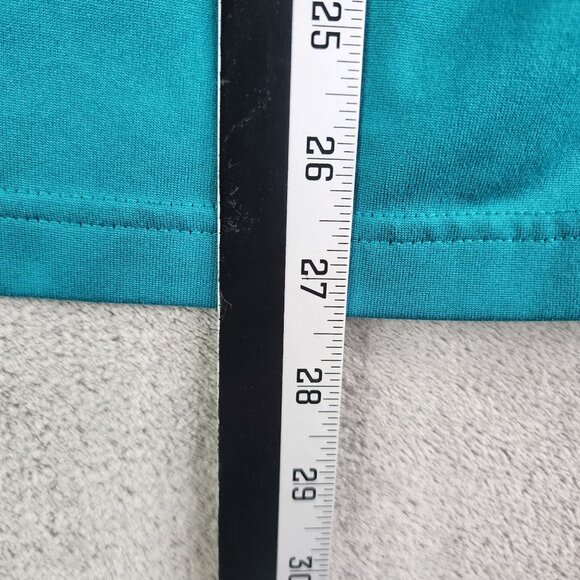 Mens Teal Under Armour Polo Shirt HeatGear Long Sleeve 1/4 Zip Size L - Picture 12 of 13